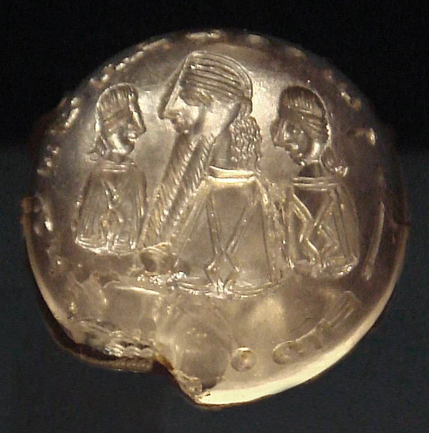 Rock crystal sealstone of Mani, possibly 3rd century CE, Iraq, Cabinet des Médailles Paris
