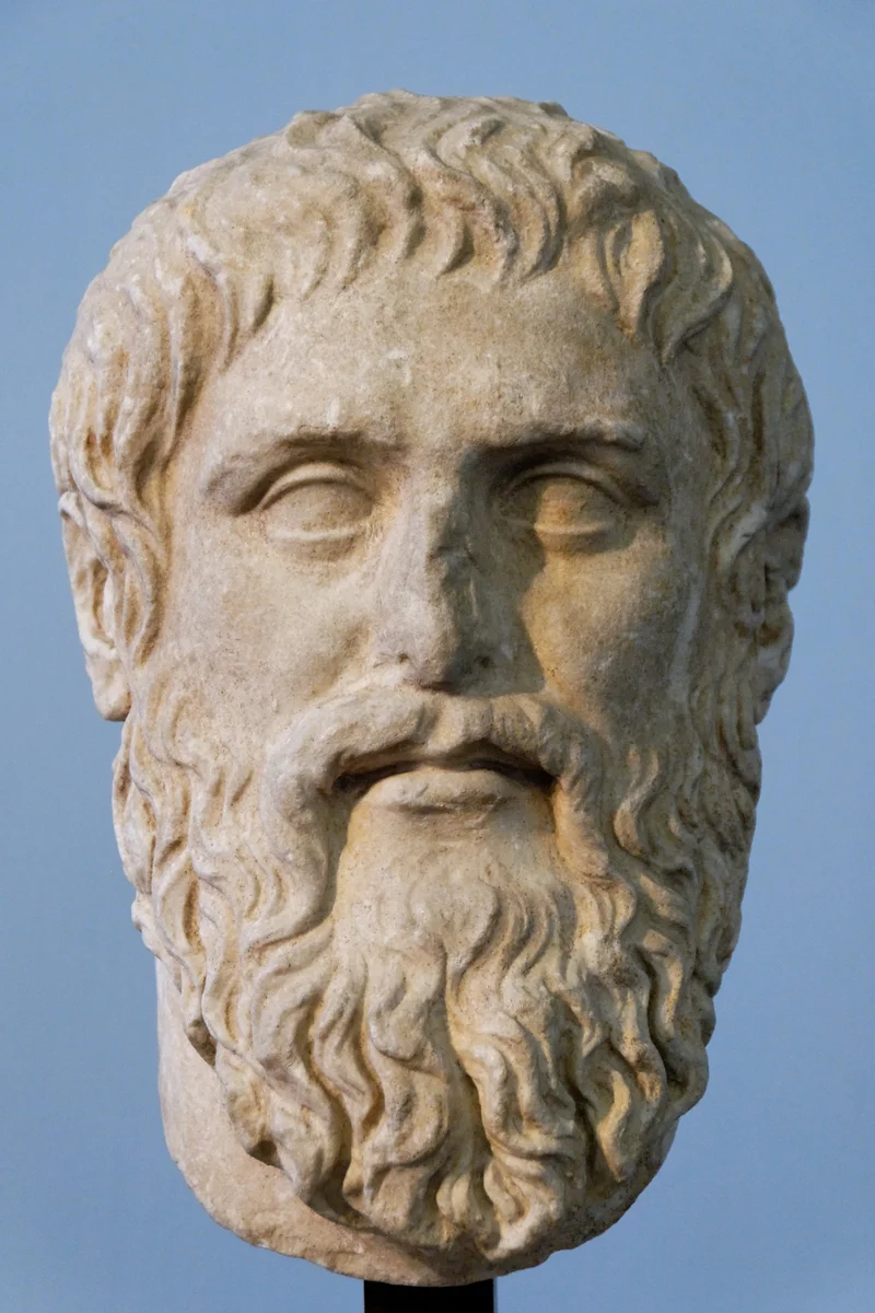 Marble bust of Plato from the Musei Capitolini, Rome — Roman copy of a 4th-century BC Greek original by Silanion